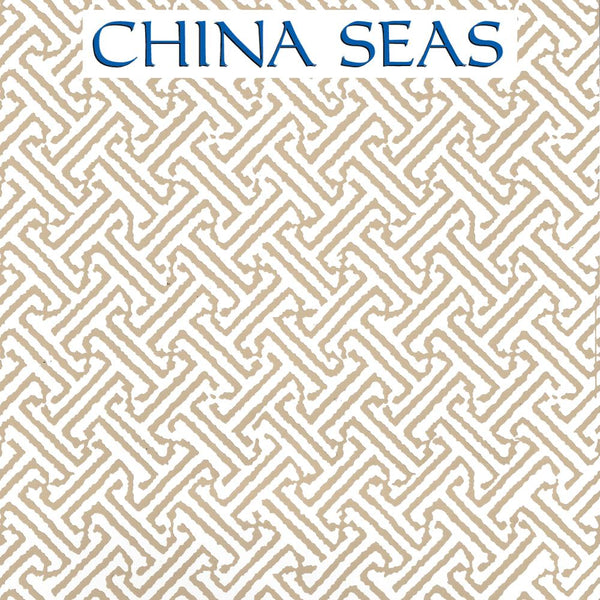 Java Petite Taupe on White Screen Printed Wallpaper | China Seas