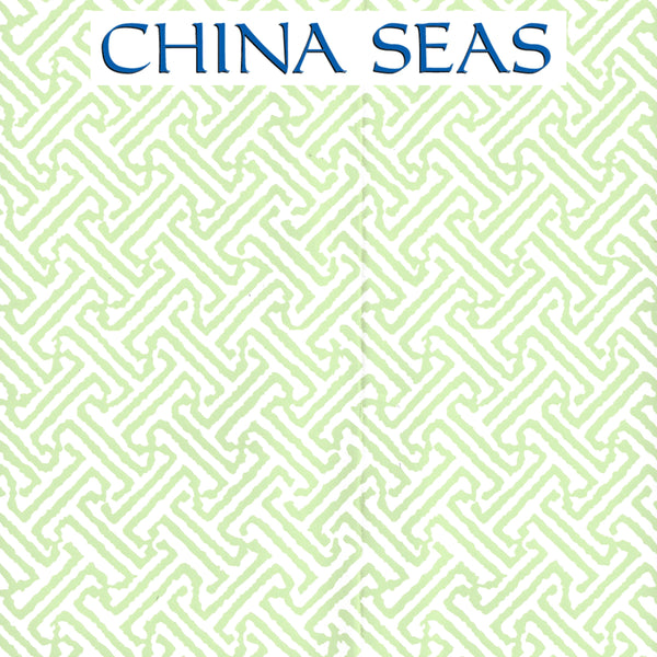 Jave Petite Lime on White Screen Printed Wallpaper | China Seas