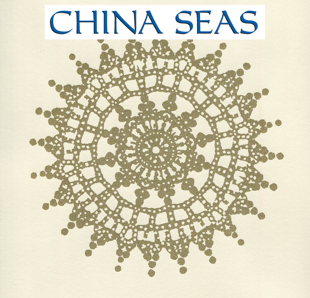 Jeanne Medallion Gold on Off White Paper Screen Printed Wallpaper | China Seas