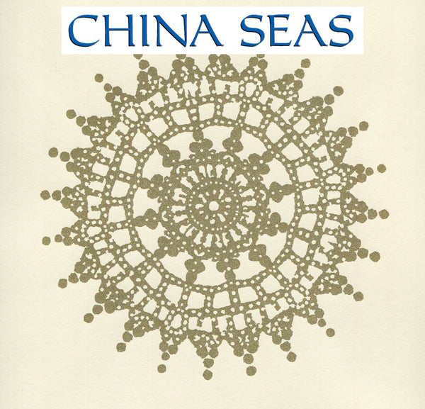 Jeanne Medallion Gold on Off White Paper Screen Printed Wallpaper | China Seas