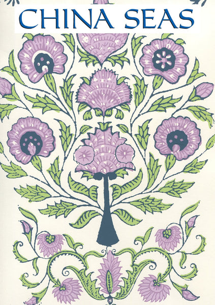 Kalamkari All Over Lavender Green Navy Screen Printed Wallpaper | China Seas