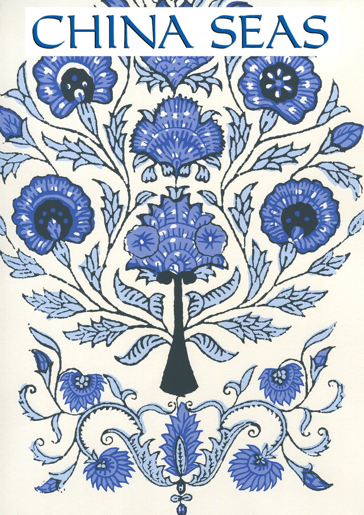 Kalamkari All Over Slate Royal Sky Denim Screen Printed Wallpaper | China Seas