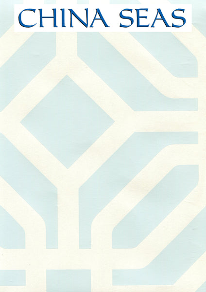 Labyrinth Twilight_on_almost_white_HC Screen Printed Wallpaper | China Seas