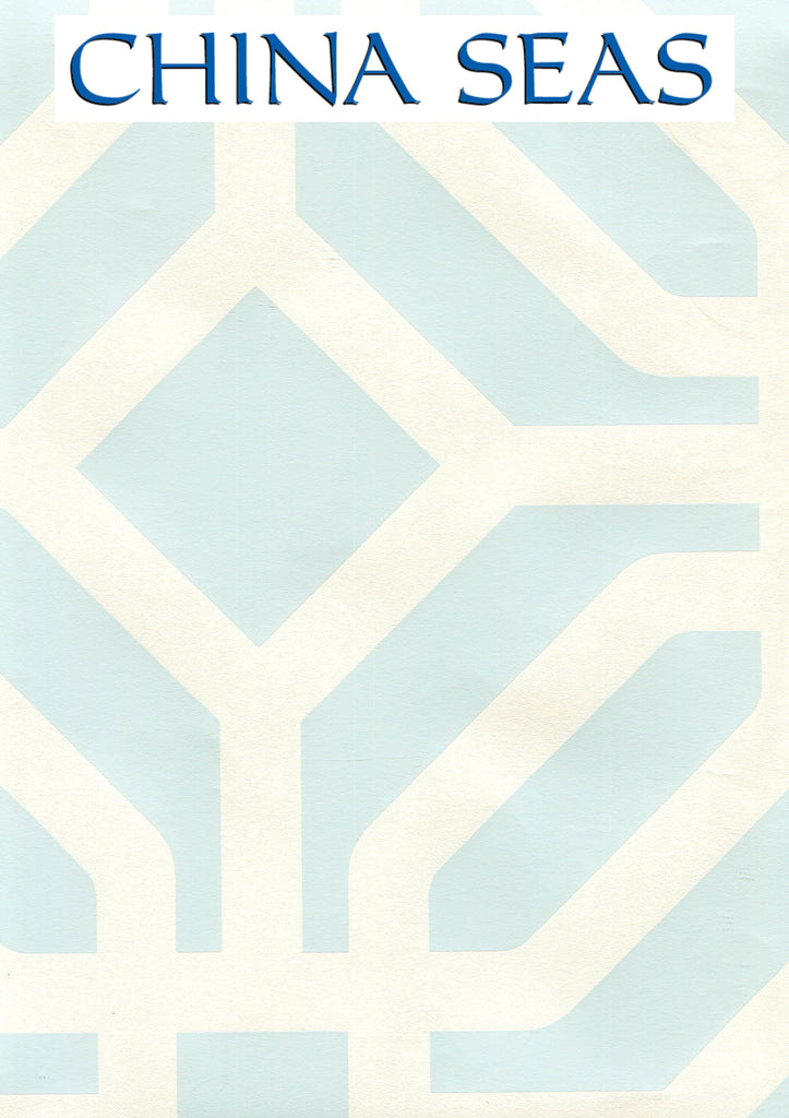 Labyrinth Twilight_on_almost_white_HC Screen Printed Wallpaper | China Seas
