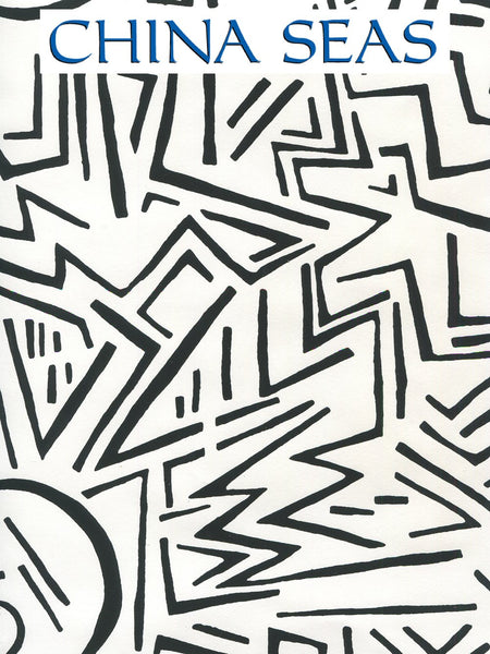 Lascaux Black on Almost White Screen Printed Wallpaper | China Seas