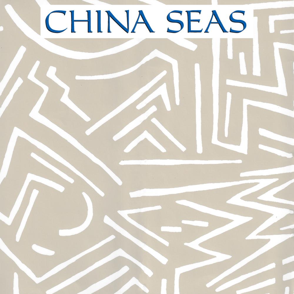 Lascaux White on Oatmeal Screen Printed Wallpaper | China Seas