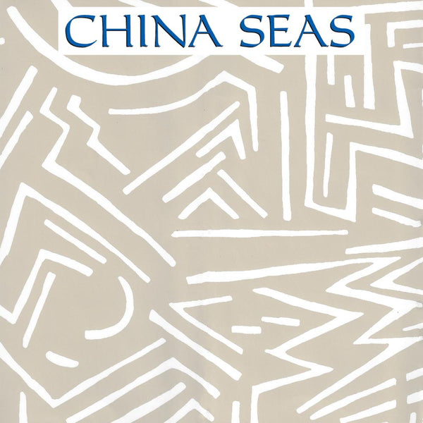 Lascaux White on Oatmeal Screen Printed Wallpaper | China Seas