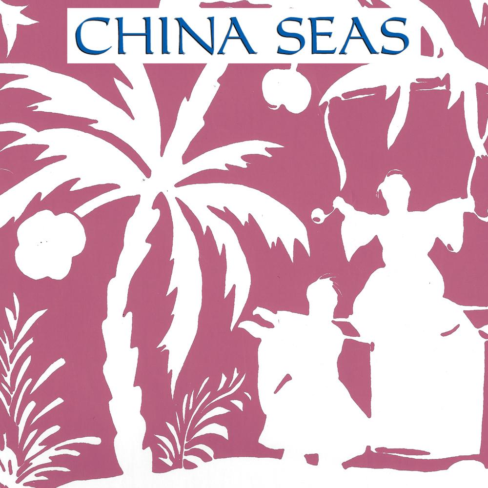 Lyford Background Magenta on White Screen Printed Wallpaper | China Seas