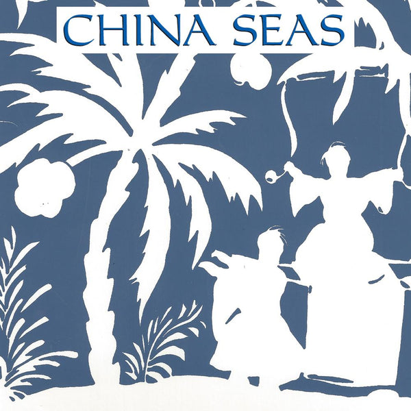 Lyford Background Navy Almost White Screen Printed Wallpaper | China Seas