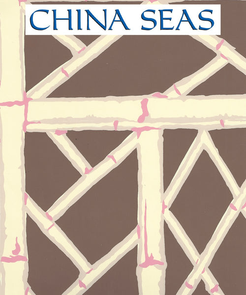 Lyford Trellis Brown Beige Taupe Pink Screen Printed Wallpaper | China Seas