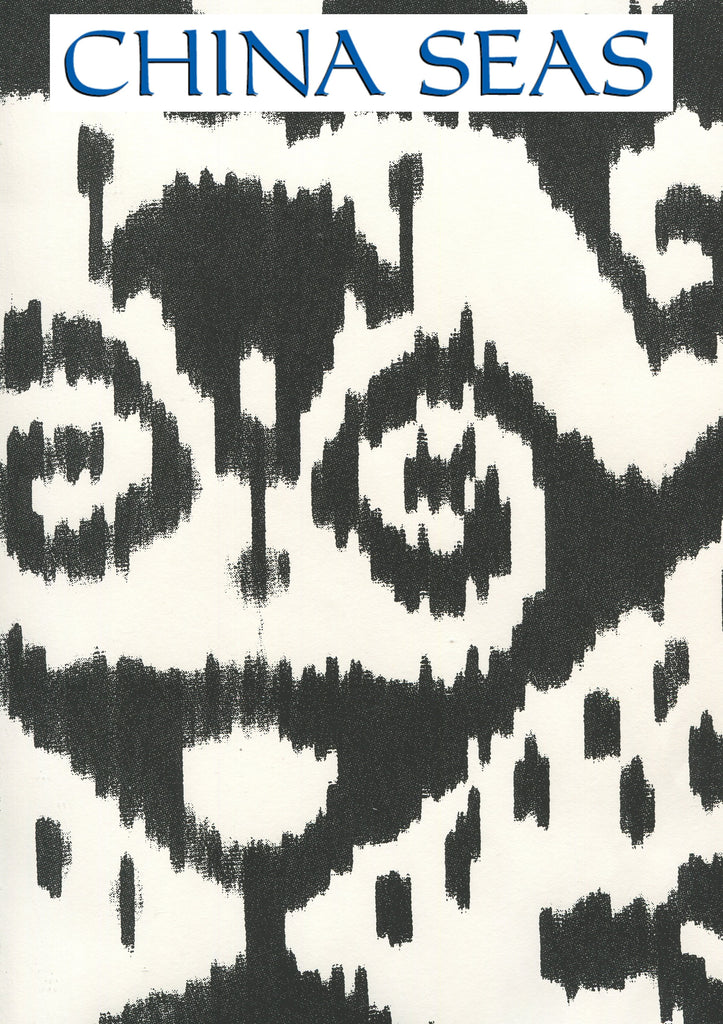 Malaya Black_on_almost_white Screen Printed Wallpaper | China Seas