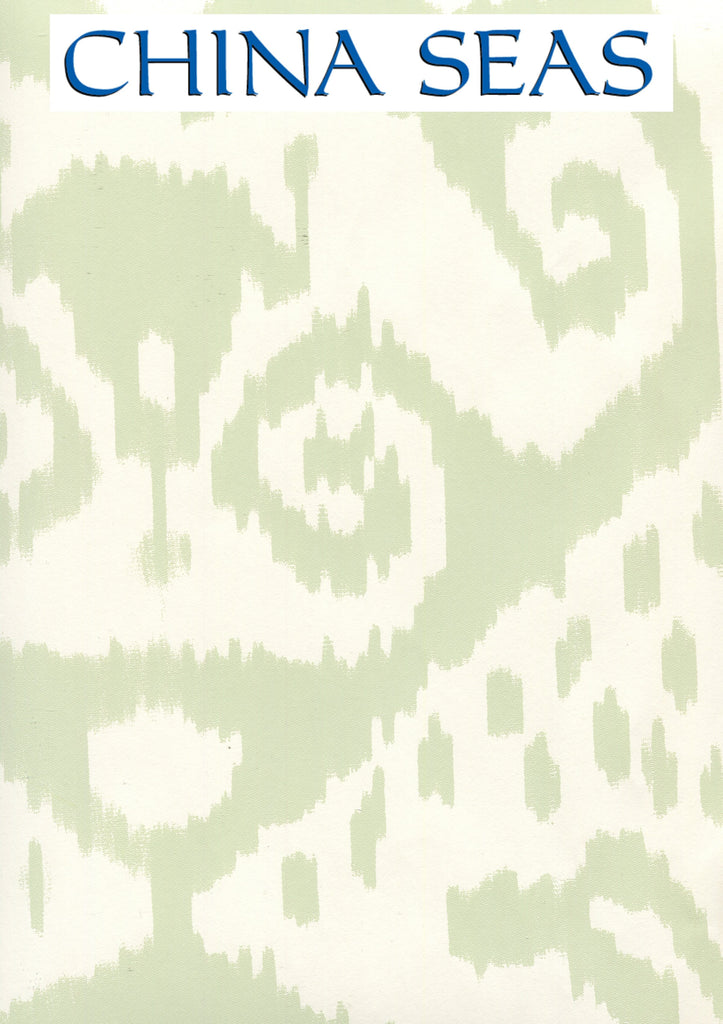 Malaya Celadon_on_almost_white Screen Printed Wallpaper | China Seas