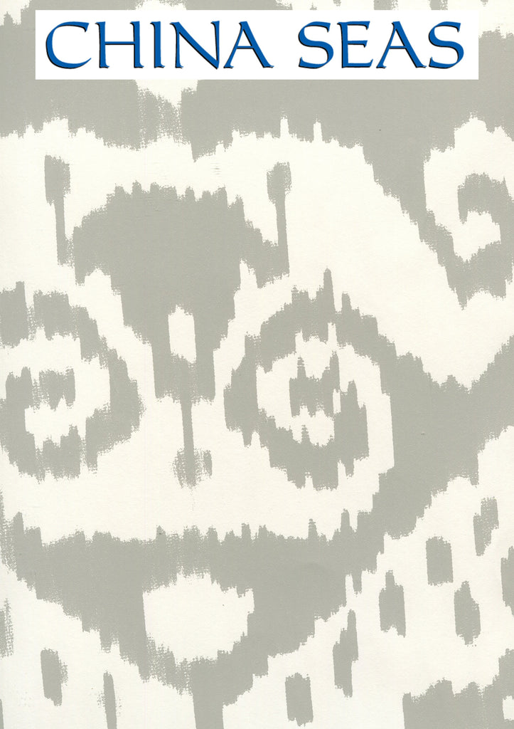 Malaya Gray_on_almost_white Screen Printed Wallpaper | China Seas