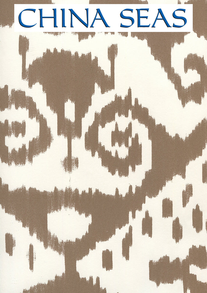 Malaya New_Brown_on_almost_white Screen Printed Wallpaper | China Seas