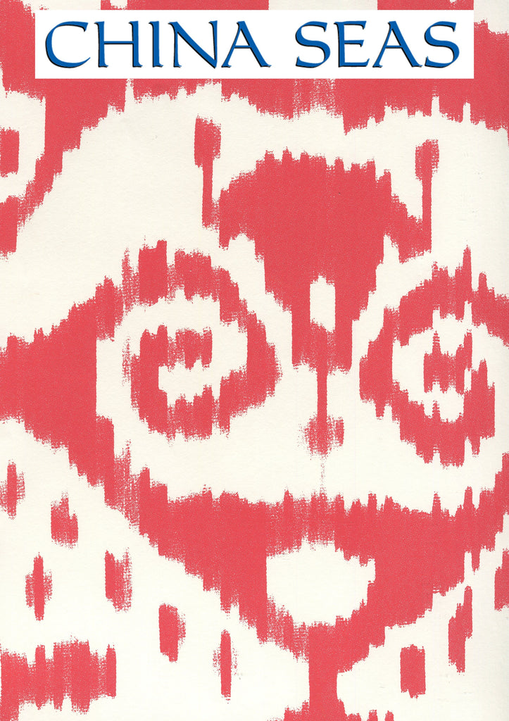 Malaya Red_on_almost_white Screen Printed Wallpaper | China Seas