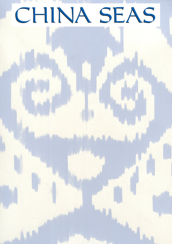 Malaya Zibby_Blue_on_almost_white Screen Printed Wallpaper | China Seas