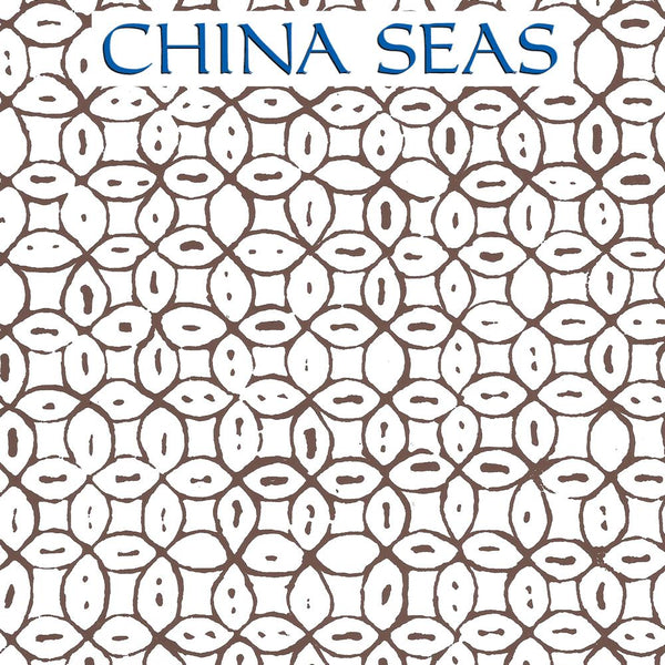 Melong Batik Brown on White Screen Printed Wallpaper | China Seas
