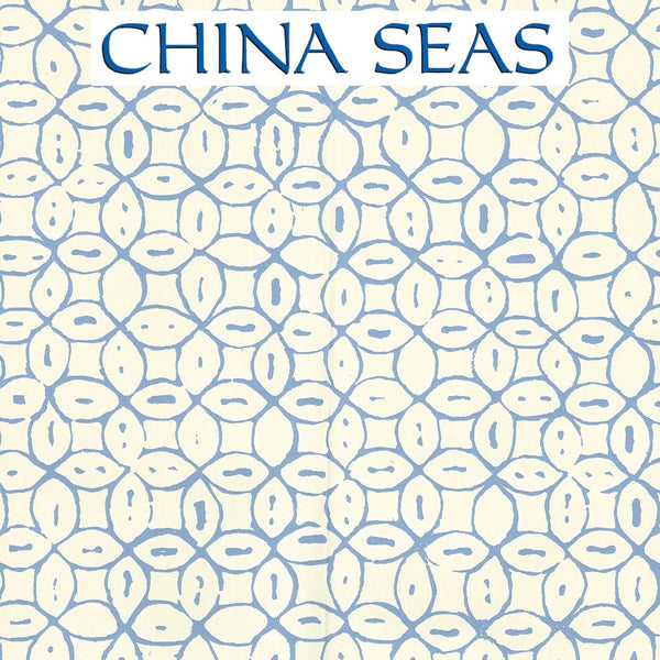 Melong Batik French Blue Off White Screen Printed Wallpaper | China Seas