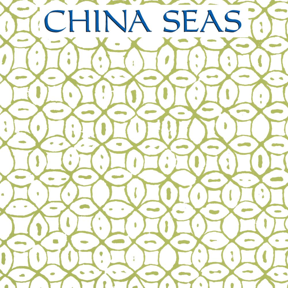 Melong Batik Jungle Green on White Screen Printed Wallpaper | China Seas