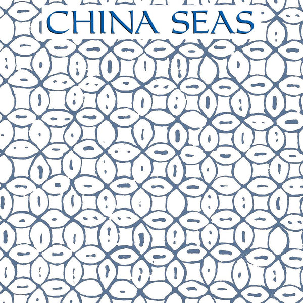 Melong Batik Navy on White Screen Printed Wallpaper | China Seas