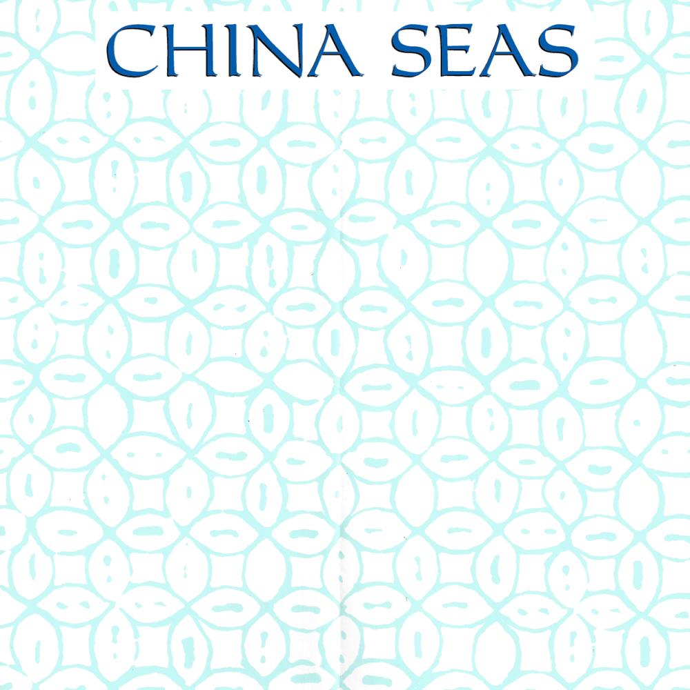 Melong Batik Turquoise on White Screen Printed Wallpaper | China Seas