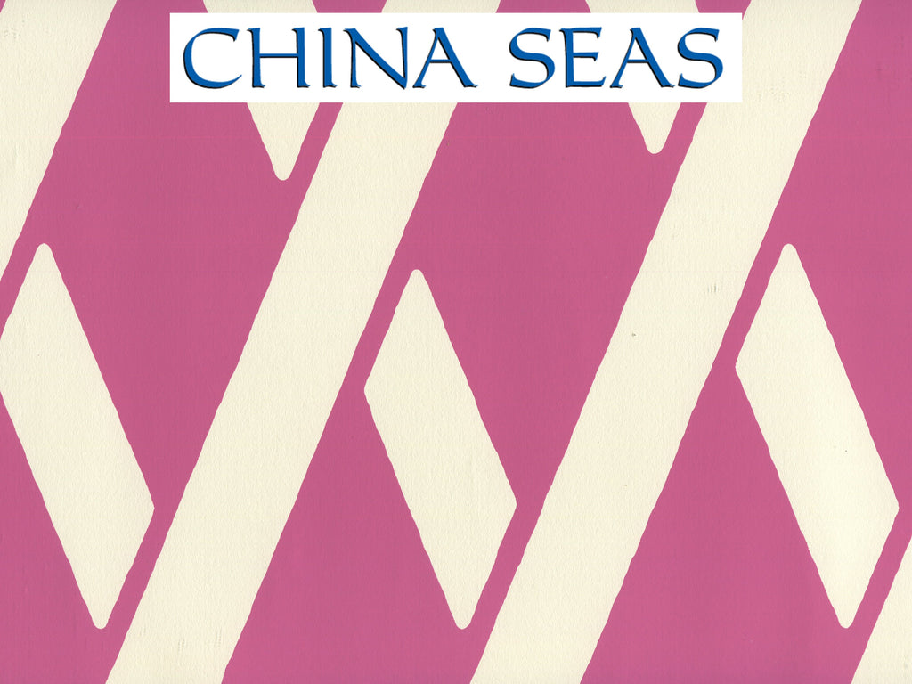 Montecito_Bamboo Flamingo_on_Off_White_CP Screen Printed Wallpaper | China Seas