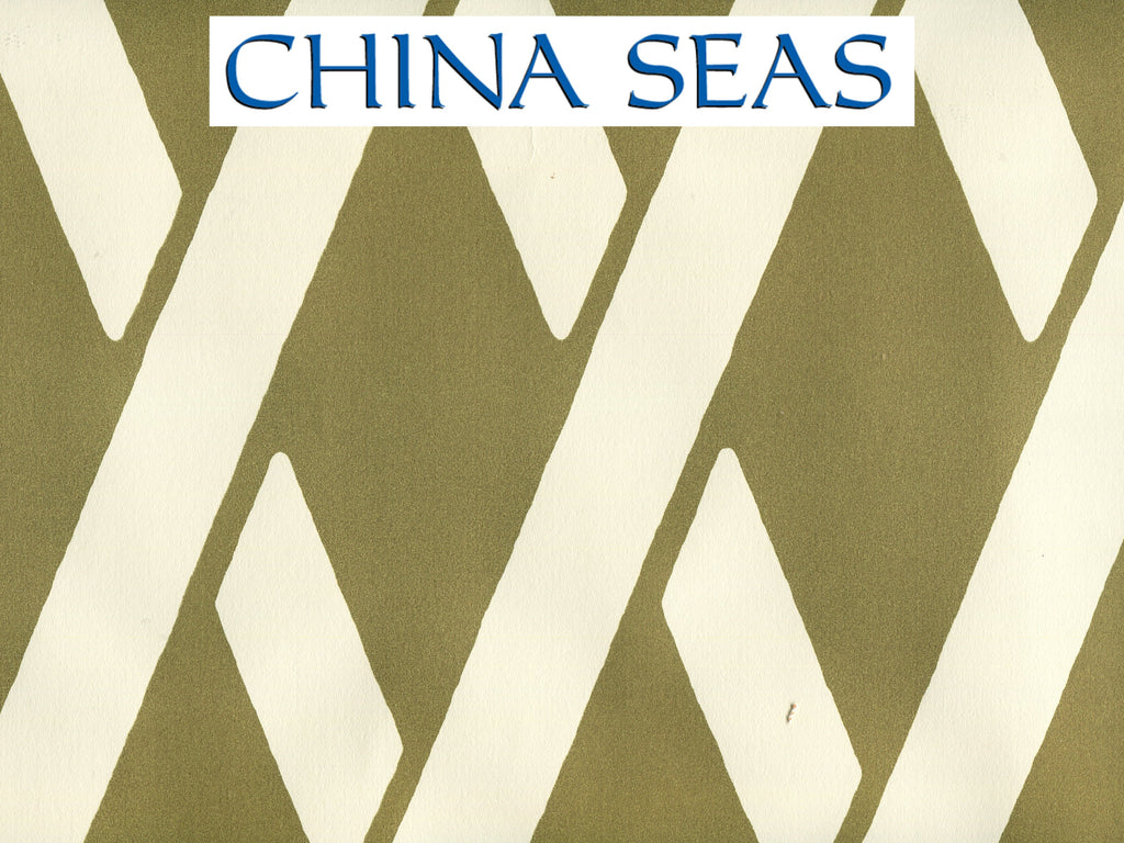 Montecito_Bamboo Gold_Metallic_on_Off_White_CP Screen Printed Wallpaper | China Seas