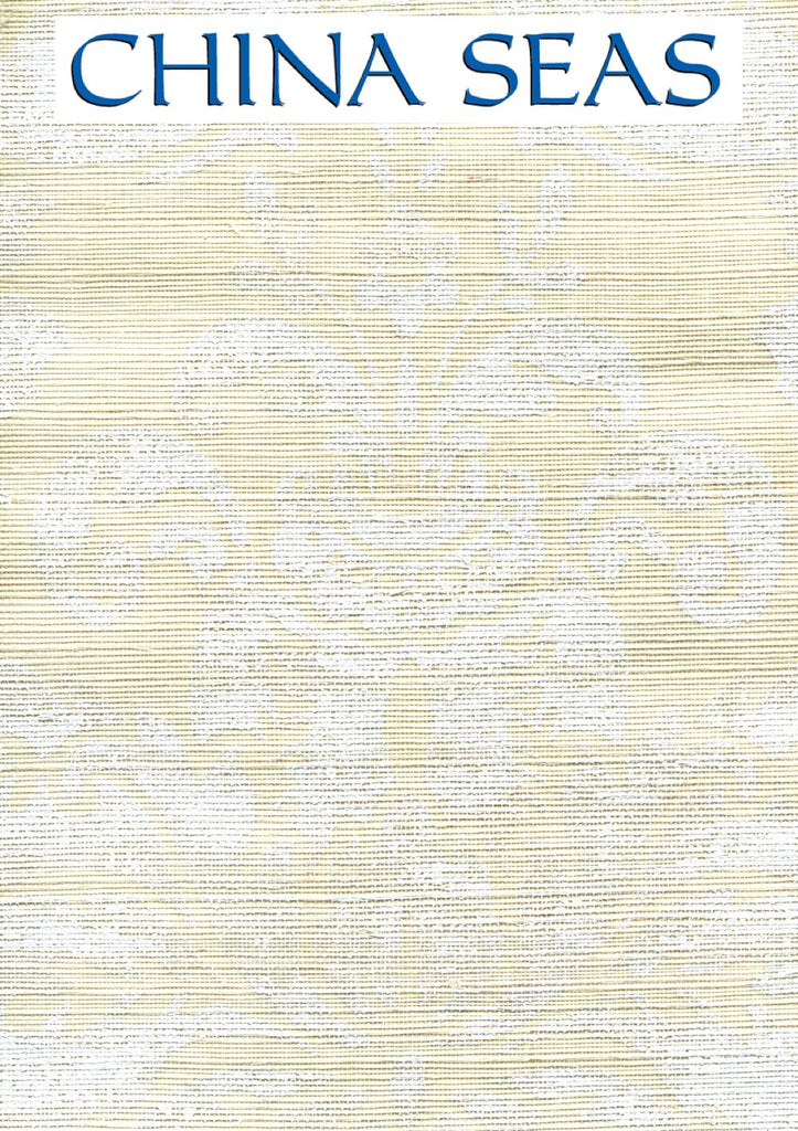 Monty on Cream Grasscloth Ivory White on Cream Grasscloth  Screen Printed Wallpaper | China Seas