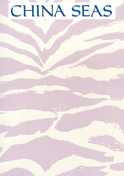 Nairobi Pale Lavender on Almost White Screen Printed Wallpaper | China Seas