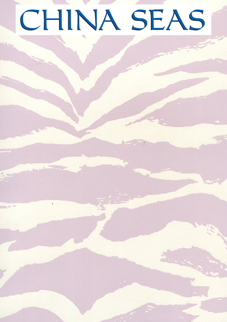 Nairobi Pale Lavender on Almost White Screen Printed Wallpaper | China Seas
