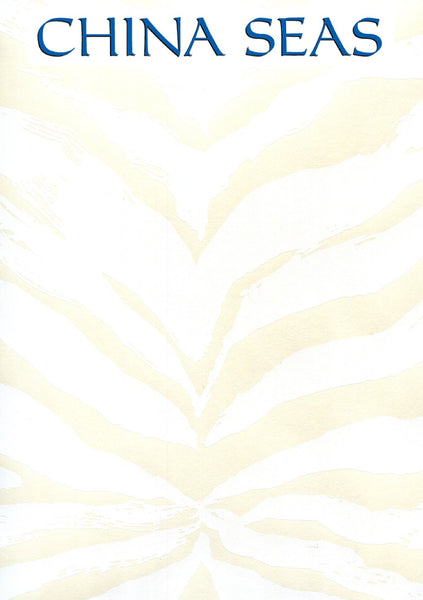 Nairobi White on Almost White Screen Printed Wallpaper | China Seas