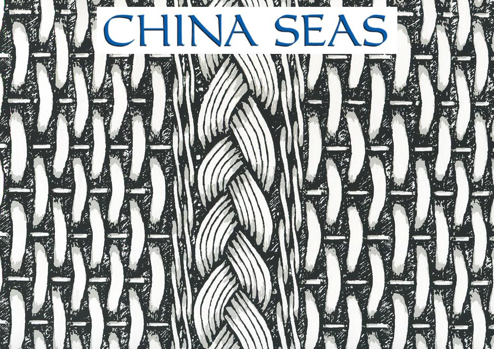 Newport Rattan Black Gray on White Paper Screen Printed Wallpaper | China Seas