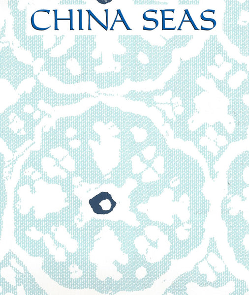Nitik Grande Sky Navy on Almost White Screen Printed Wallpaper | China Seas