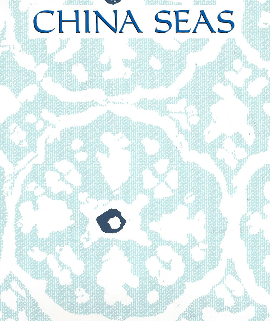 Nitik Grande Sky Navy on Almost White Screen Printed Wallpaper | China Seas