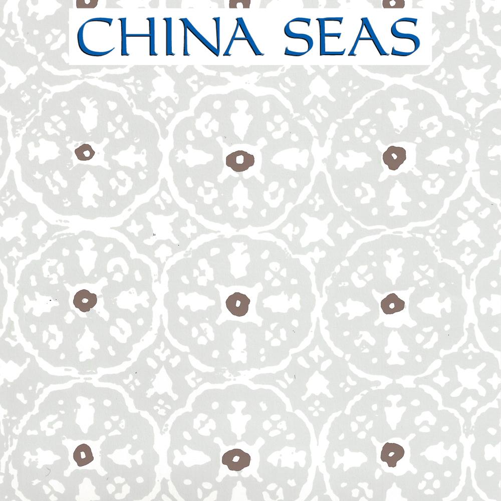 Nitik II Gray Brown Almost White Screen Printed Wallpaper | China Seas