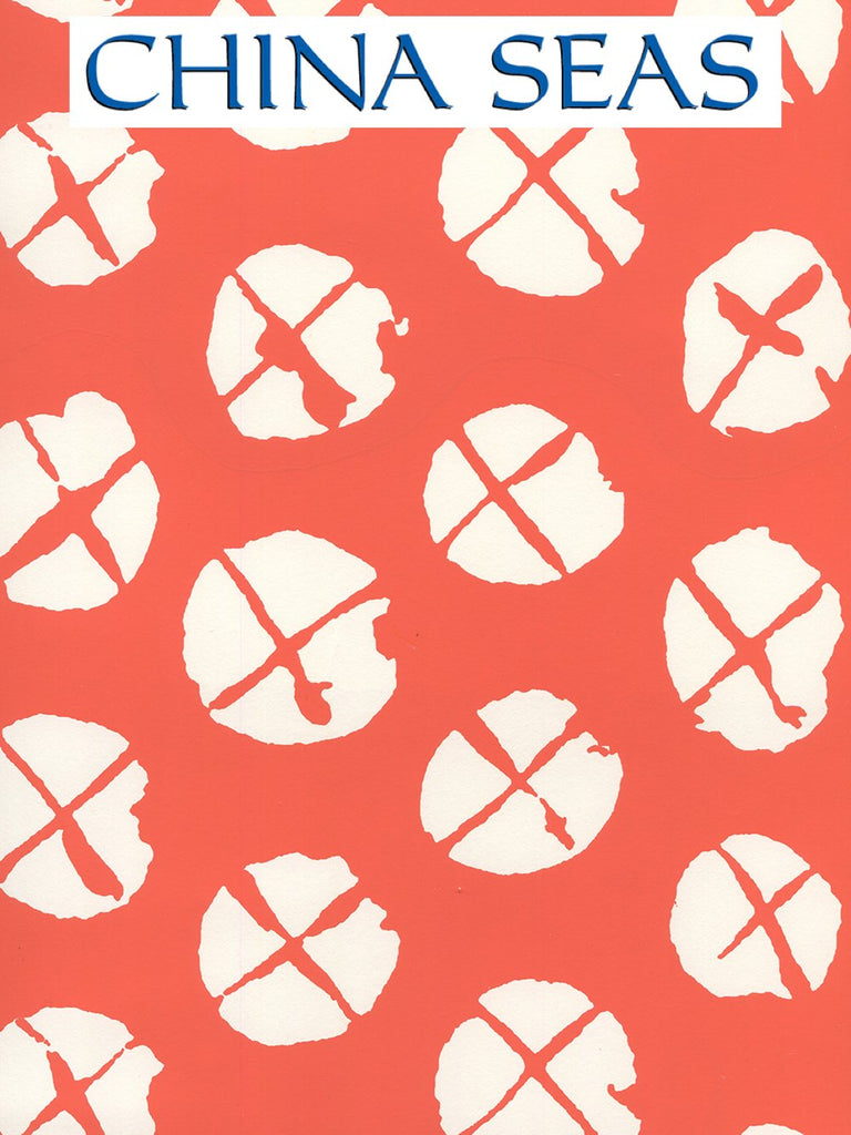 Obi II Reverse New Shrimp on Almost White Screen Printed Wallpaper | China Seas