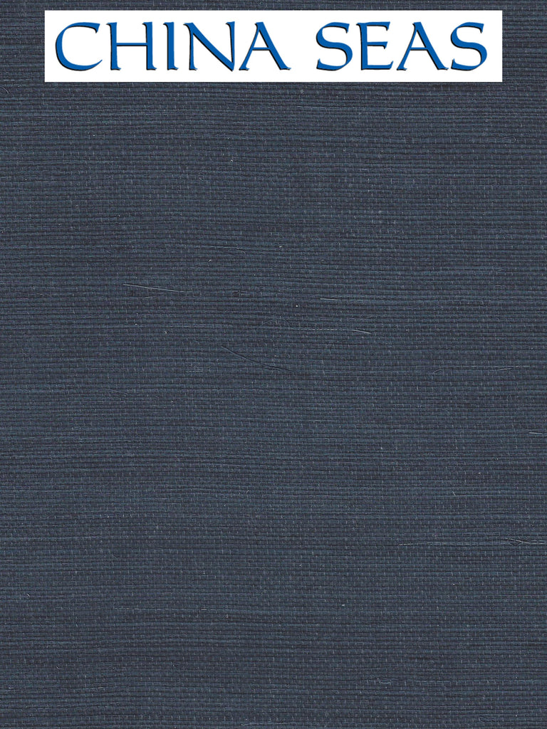 Pacific Sisal Navy Screen Printed Wallpaper | China Seas