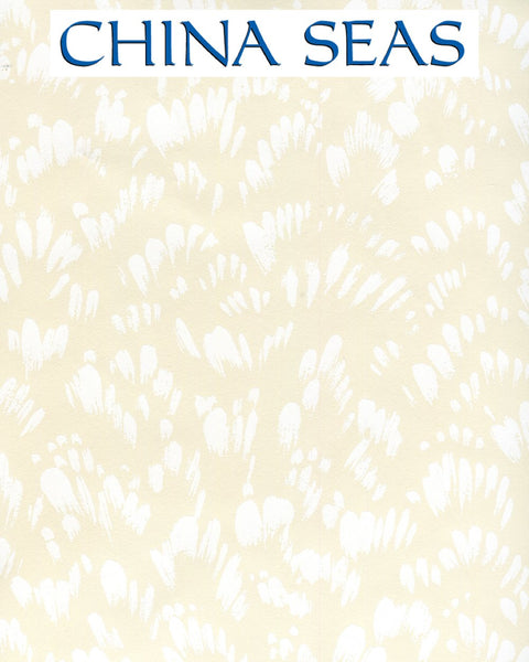 Passy White on Off White Screen Printed Wallpaper | China Seas