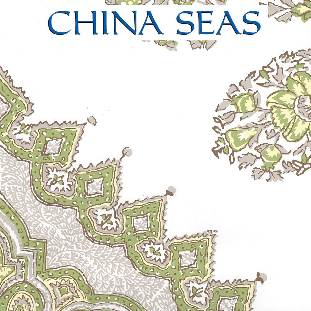 Persepolis Fig Cream on White Vinyl Screen Printed Wallpaper | China Seas