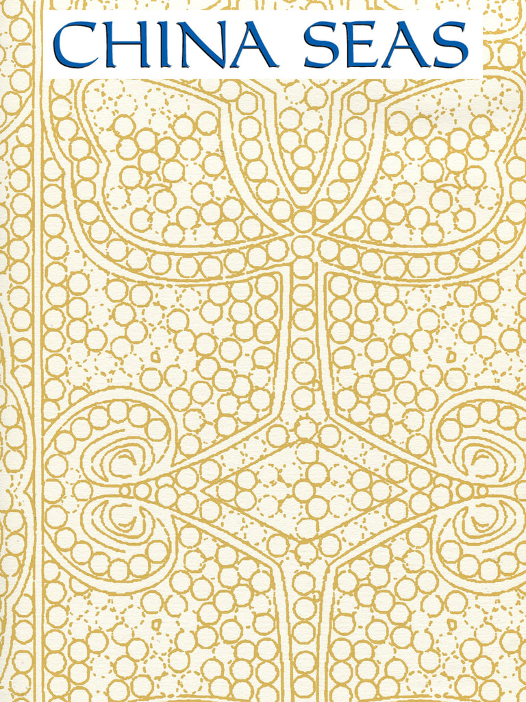 Persia Camel_0n_Almost_White Screen Printed Wallpaper | China Seas