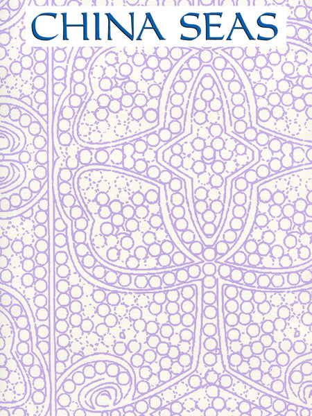Persia Lilac_on_Almost_White Screen Printed Wallpaper | China Seas