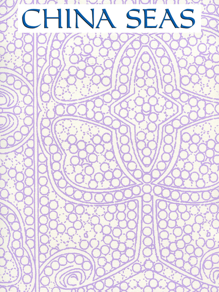 Persia Lilac_on_Almost_White Screen Printed Wallpaper | China Seas
