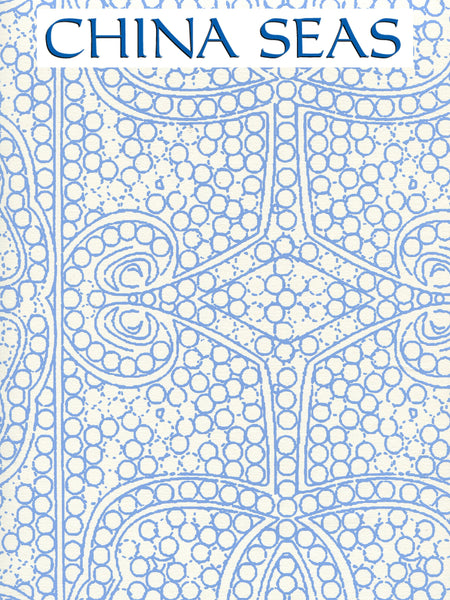 Persia New_Blue_on_Almost_White Screen Printed Wallpaper | China Seas