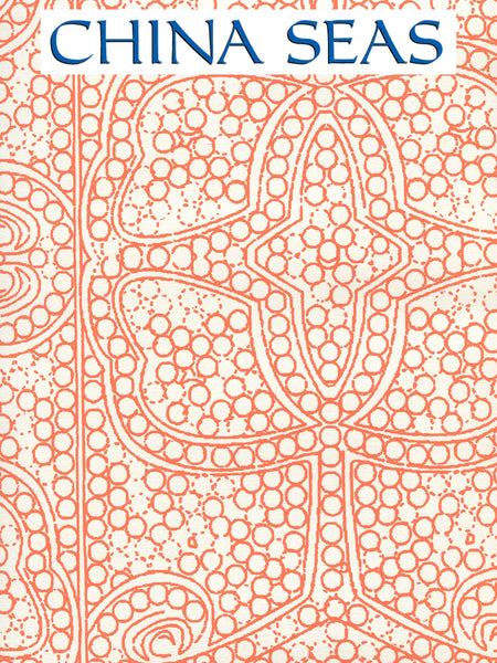 Persia Orange_on_Almost_White Screen Printed Wallpaper | China Seas