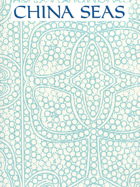 Persia Turquoise_on_Almost_White Screen Printed Wallpaper | China Seas