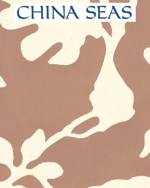 Potalla Background Camel II Off White Screen Printed Wallpaper | China Seas