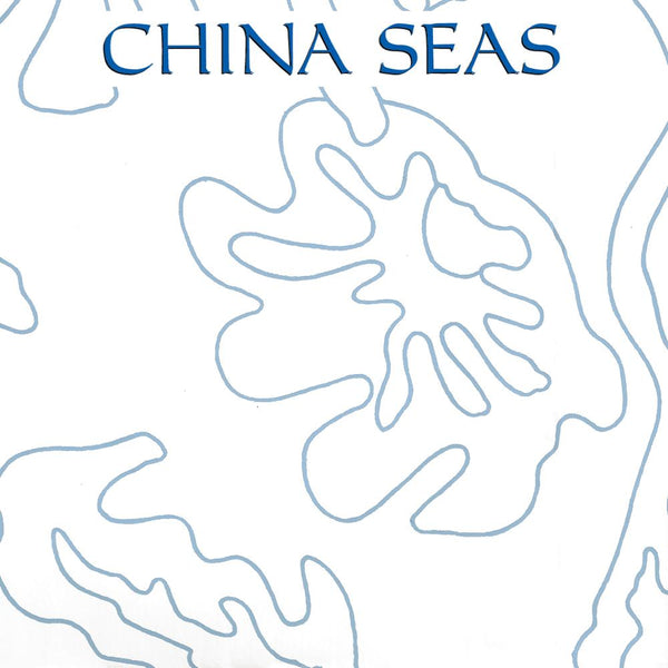 Potalla Outline French Blue White Screen Printed Wallpaper | China Seas