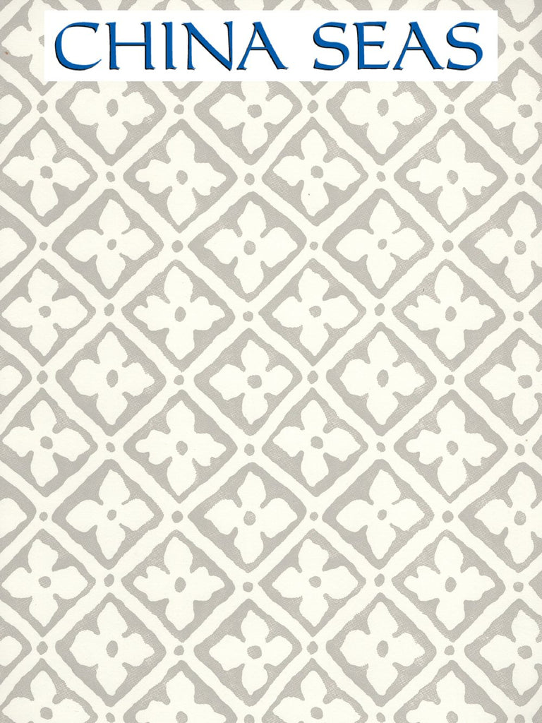 Puccini Gray on Almost White Screen Printed Wallpaper | China Seas