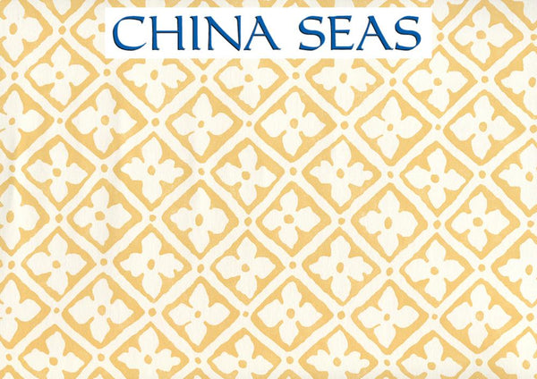 Puccini Inca on Almost White Screen Printed Wallpaper | China Seas