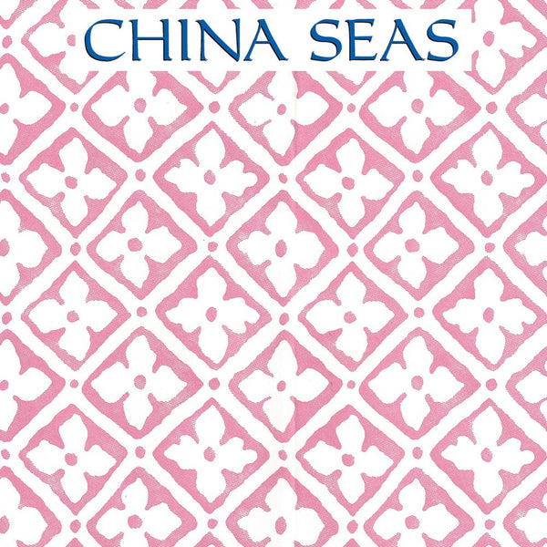 Puccini Pink on Almost White Screen Printed Wallpaper | China Seas